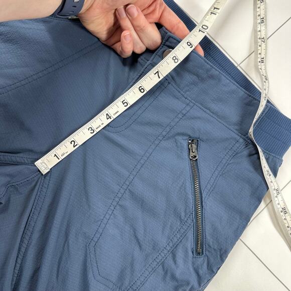 Athleta Pants Womens 8 Blue Trekkie Cropped Ankle Nylon Hiking Athletic Ripstop - Picture 9 of 12